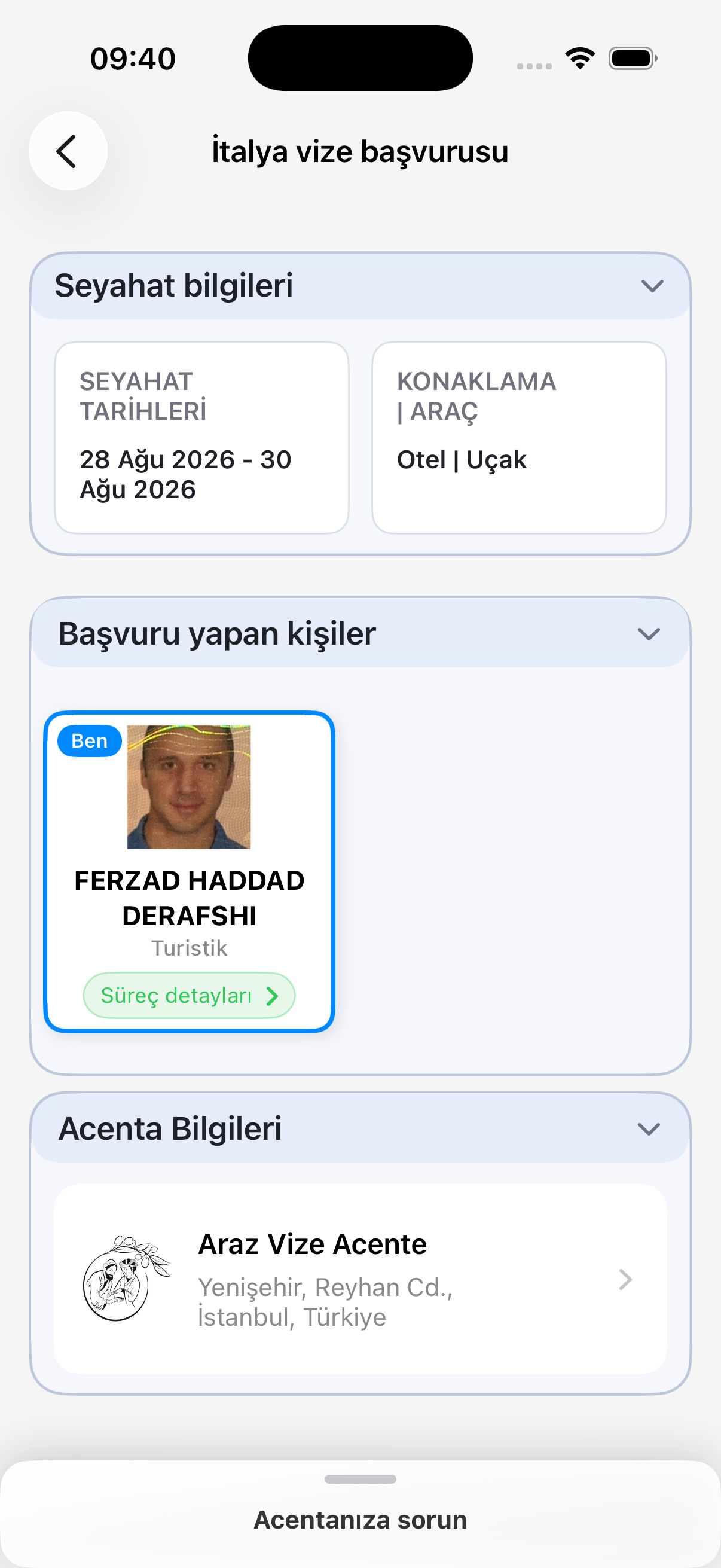 iziViza uygulama ekranı 5